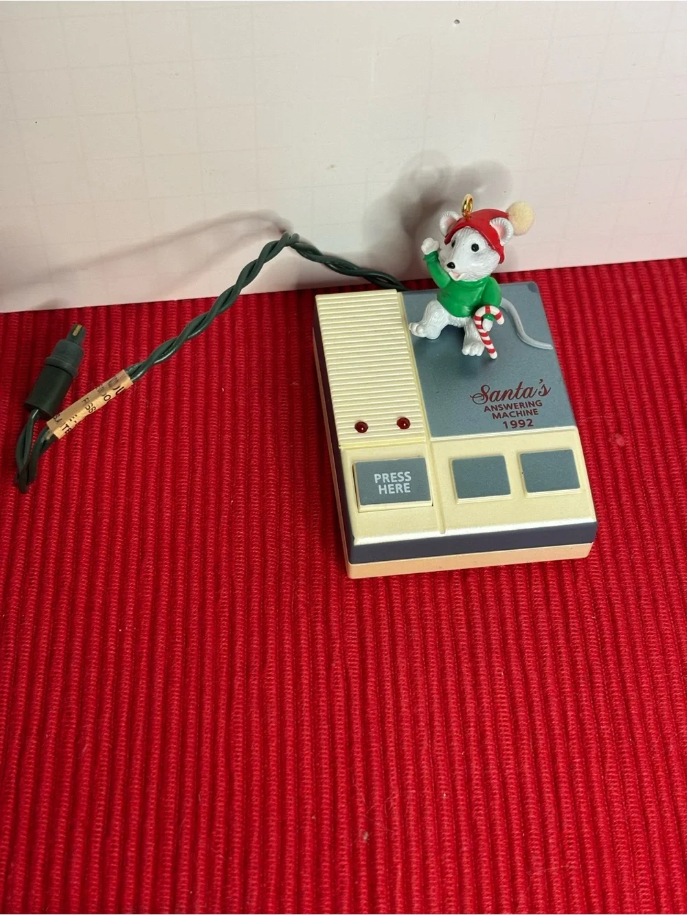 Hallmark Keepsake Ornament - Santa's Answering Machine (White & Blue)